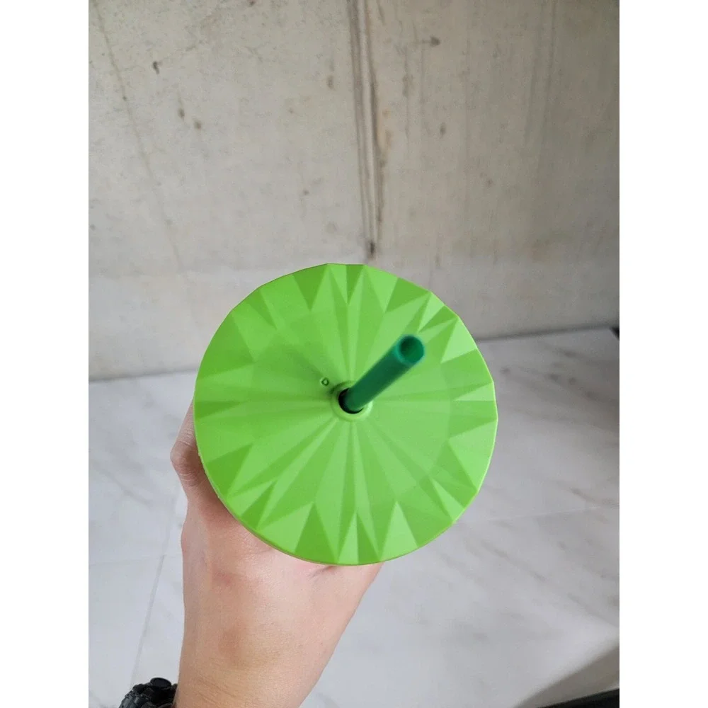 Starbucks 2014 Pineapple Cold Cup‎ Tumbler Venti 24oz Green Lid Yellow Rare